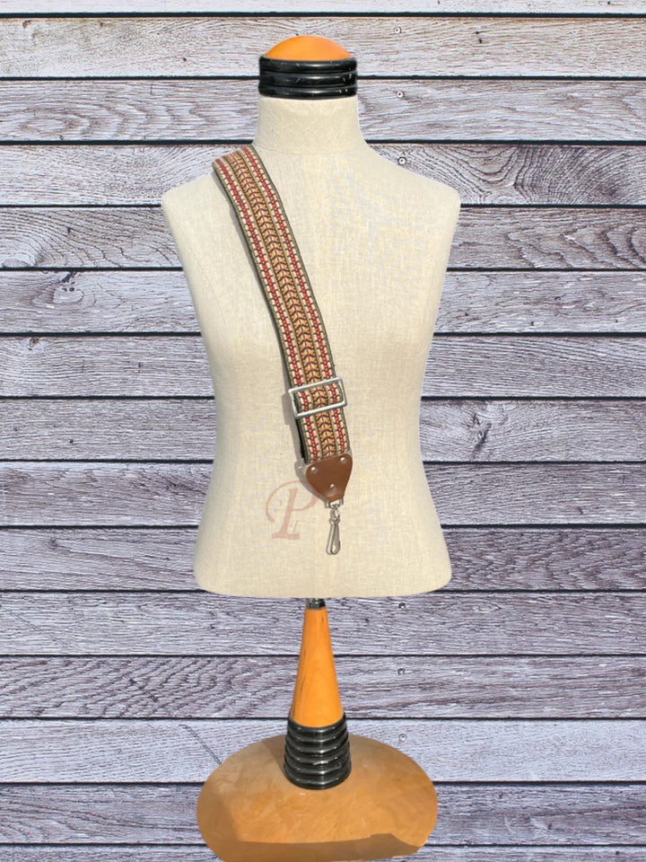 Tan and Red Purse strap