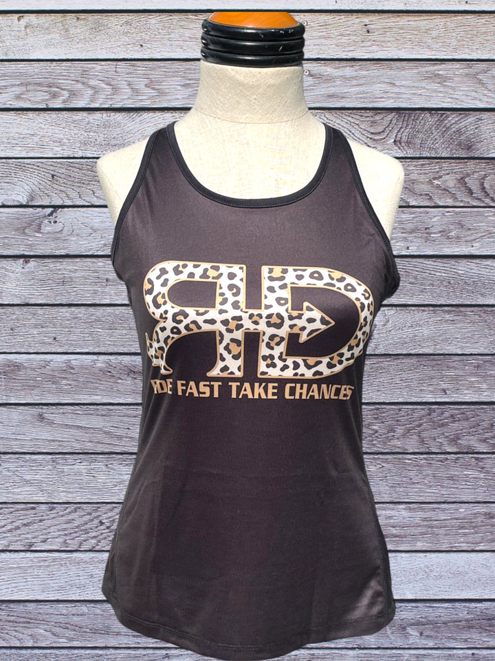 Front side picture of Rocket Donkey Black with Cheetah Compression Tank 