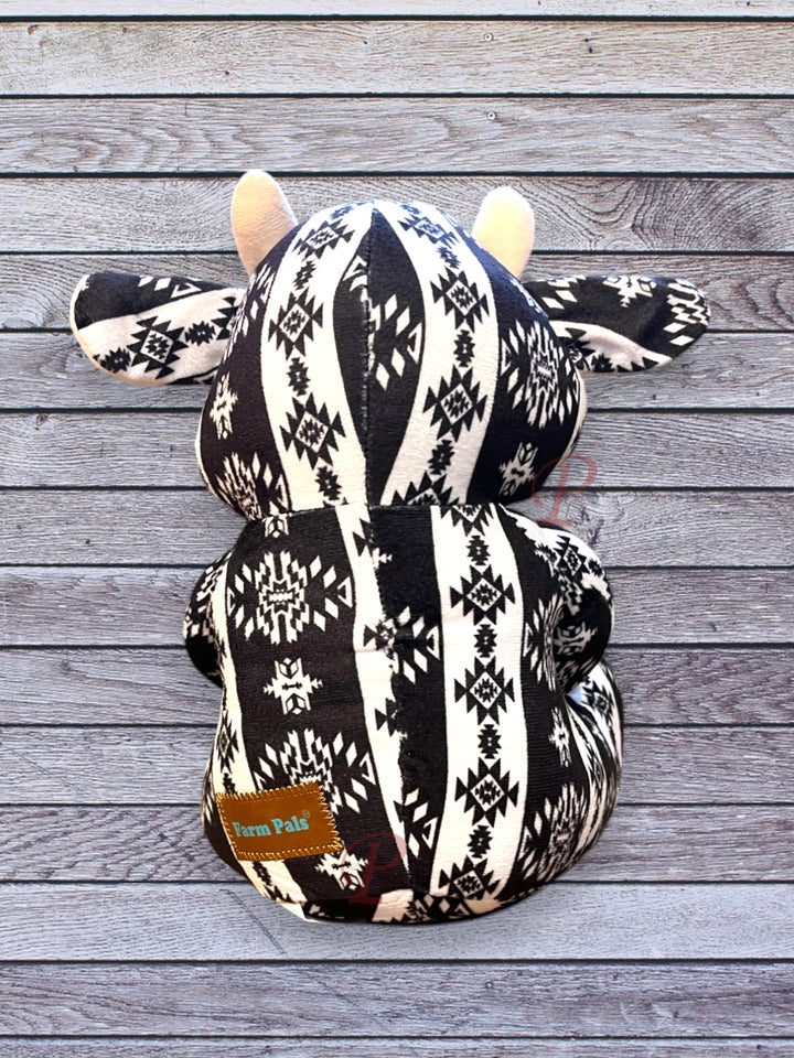 Back view Medium Cow Farm Pal Black & White