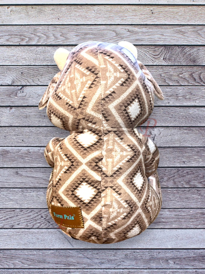 Back view Medium Cow Farm Pal Tan & White