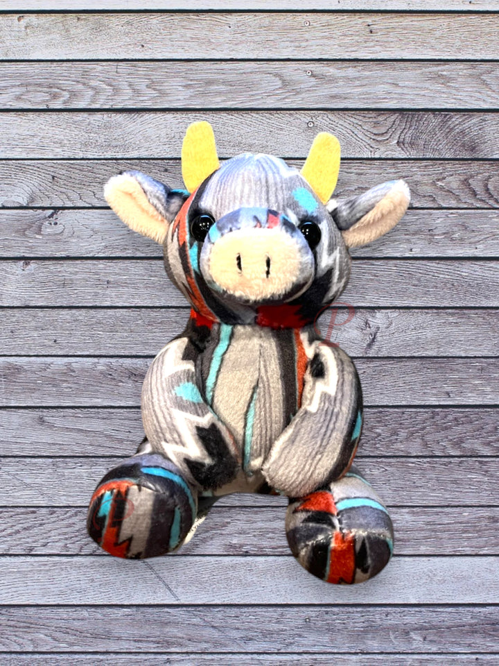 Front view Mini Cow Farm Pal Red & Gray