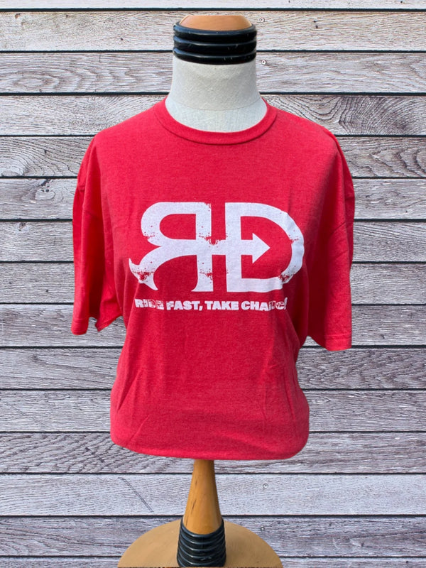 Front side picture of Rocket Donkey Red T-shirt