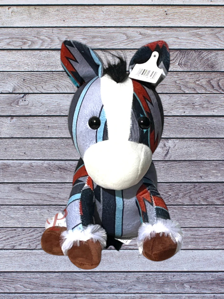 front view horse medium farm pal plushie Maroon & Gray