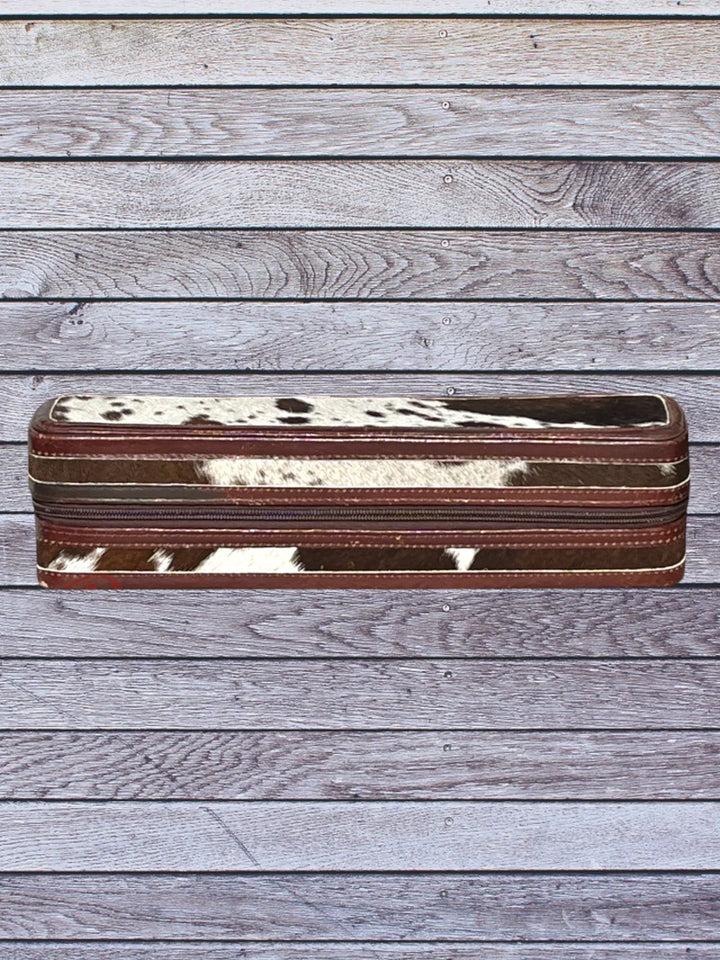 side view cowhide hair tool box