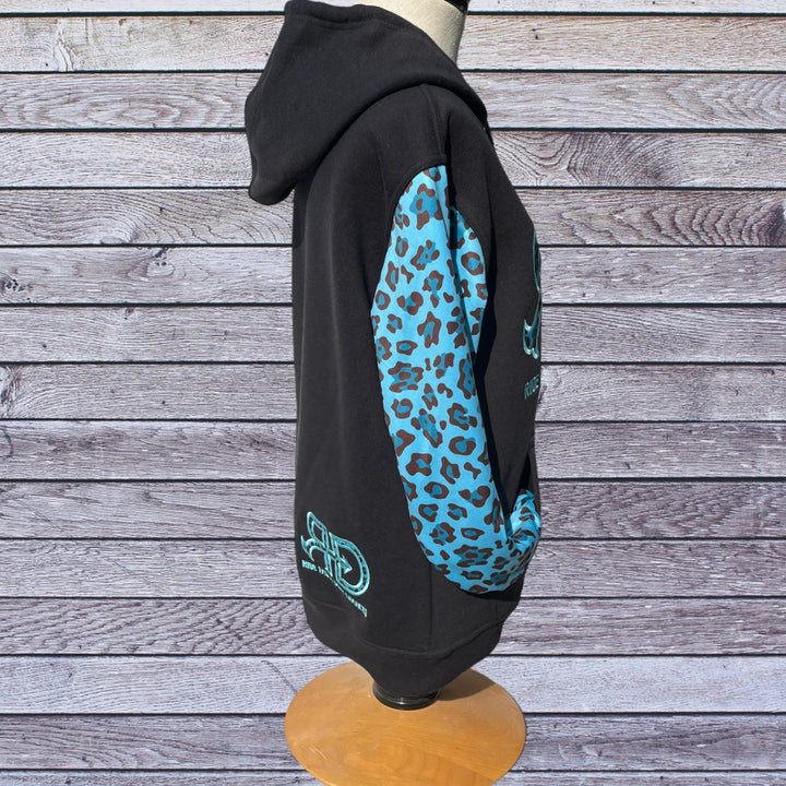 Right side picture of Rocket Donkey Black Cheetah Hoodie