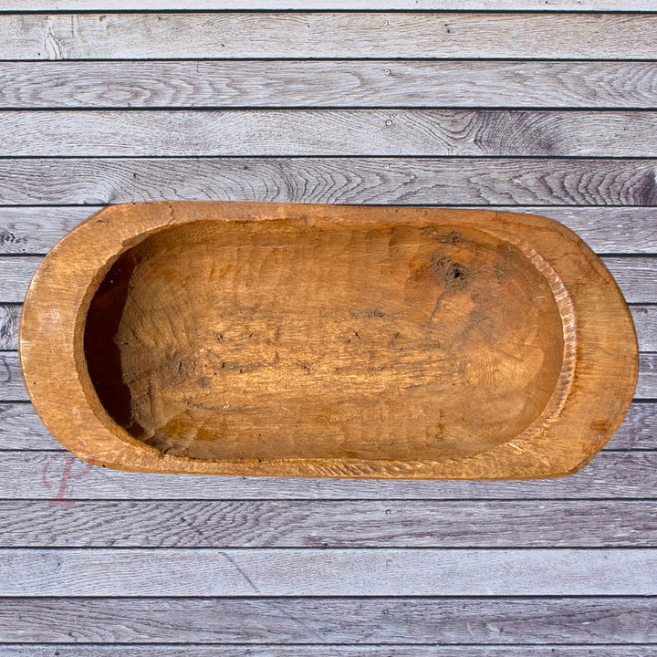 top view wooden bowl