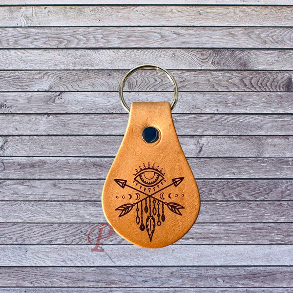 mystic eye key chain front