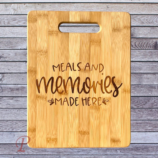 front view of engraved cutting board