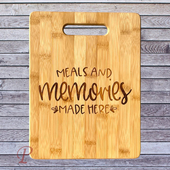 front view of engraved cutting board